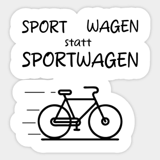 Sporty Choices: Minimalist Bicycle Wordplay Sticker